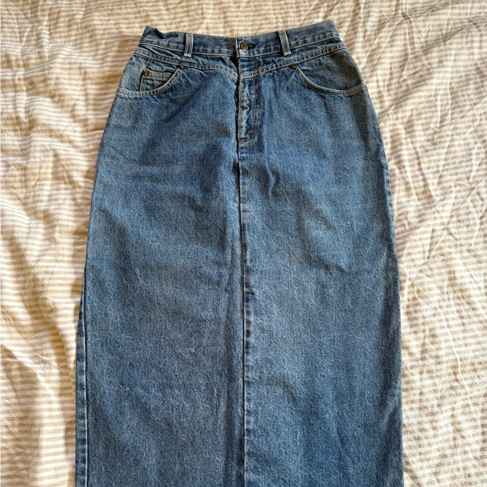 Levi's Blue Denim Midi Skirt